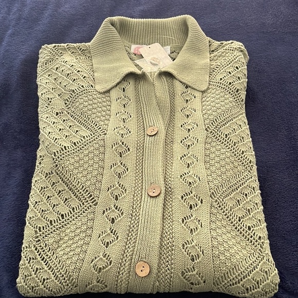 New Free People 2 Pc. Cardigan Sweater Set Large Gorgeous - Picture 1 of 10